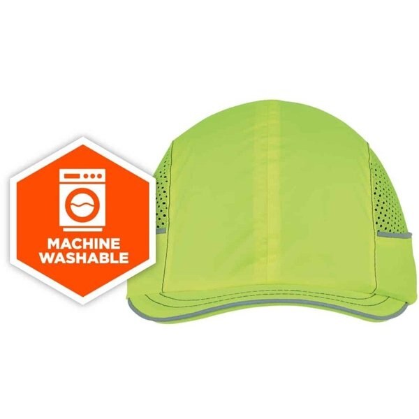 Vented Bump Cap, Micro Brim, Hi-Vis Lime