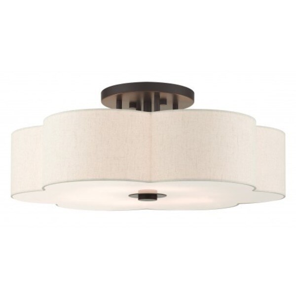 English BronzeSemi Flush, 6 Light