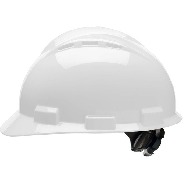 Front Brim Hard Hat, Type 1, Class C, Ratchet (4-Point), White