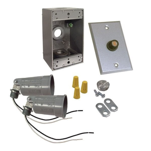 Rectangular Light Weatherproof Kit, Gray