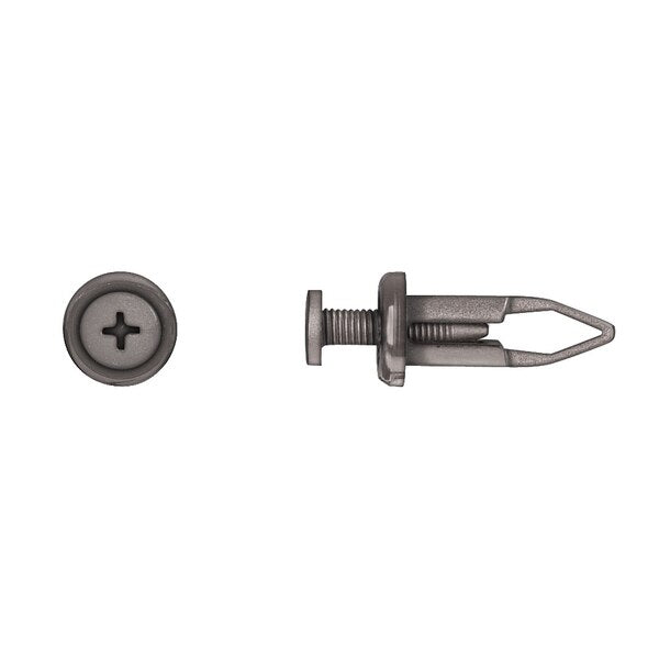 Blk Nyln Bumper Cover Rivet 9mm Hole Size 27mm Stem L PK10