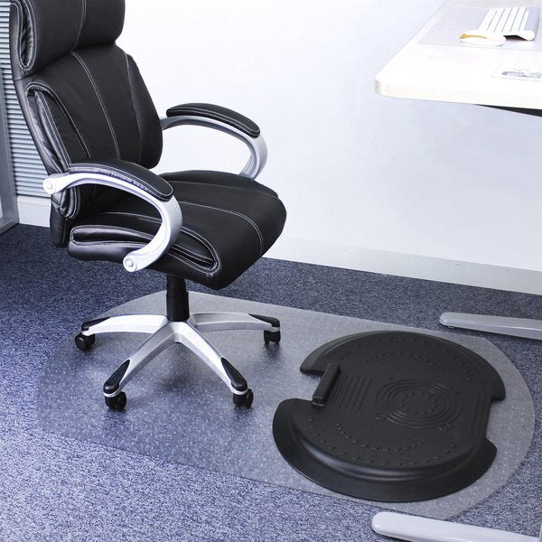 Chair Mat, Contoured, Without Floor, Clear