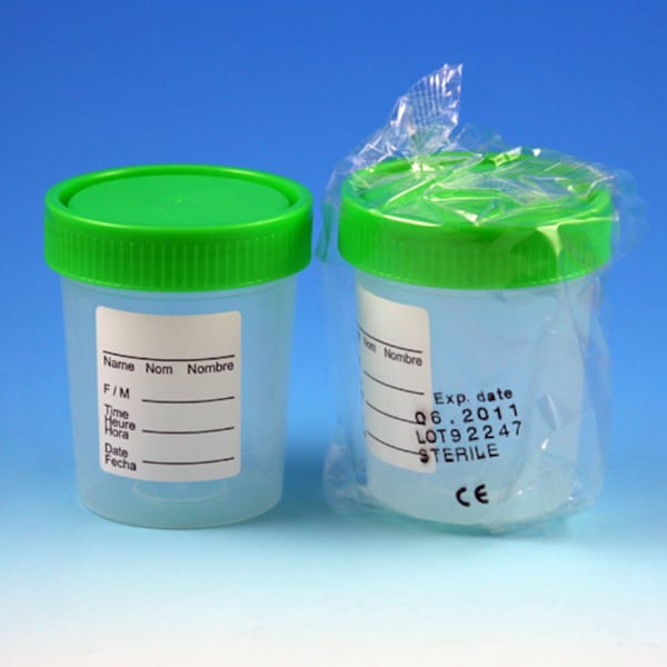 Collection Cup, 4 oz., Plastic, Wide, PK100