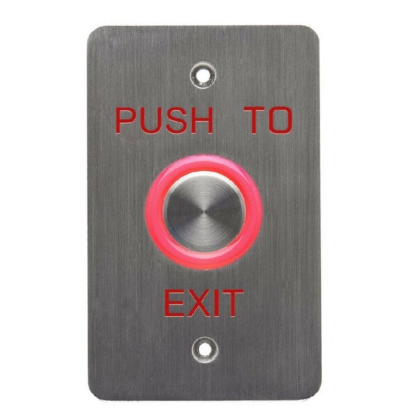 Push to Exit Button, SS, Green/Red