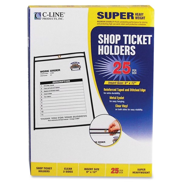 Shop Ticket Holders, Clear, 9 x 12