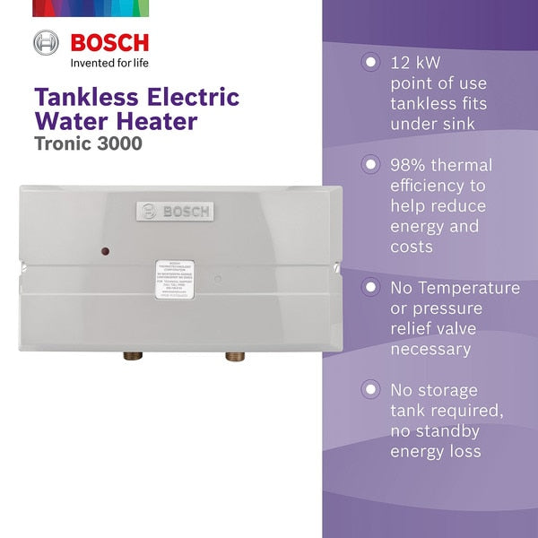 7 gal., 120VAC, 12 A Amps, Mini Tank Water Heater