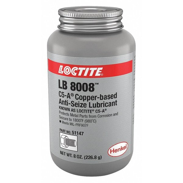 Anti-Seize Lubricant, Copper Base, 8 oz, Brush-Top Can LB 8008, C5-A