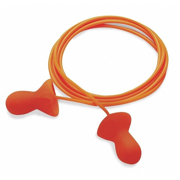 Quiet Reusable Corded Ear Plugs, Bell Shaped, NRR 26 dB, M, Orange, 100 Pairs