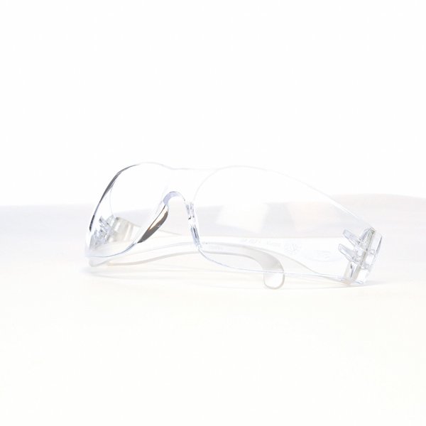 Virtua Safety Glasses, Anti-Fog, Anti-Scratch, Wraparound, Frameless, Clear Arm, Clear Lens