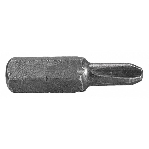 Insert Bit, #2 Fastening Tool Tip Size, 1 in Overall Bit Length, 1/4 in Hex Shank, SAE, 5 Pack