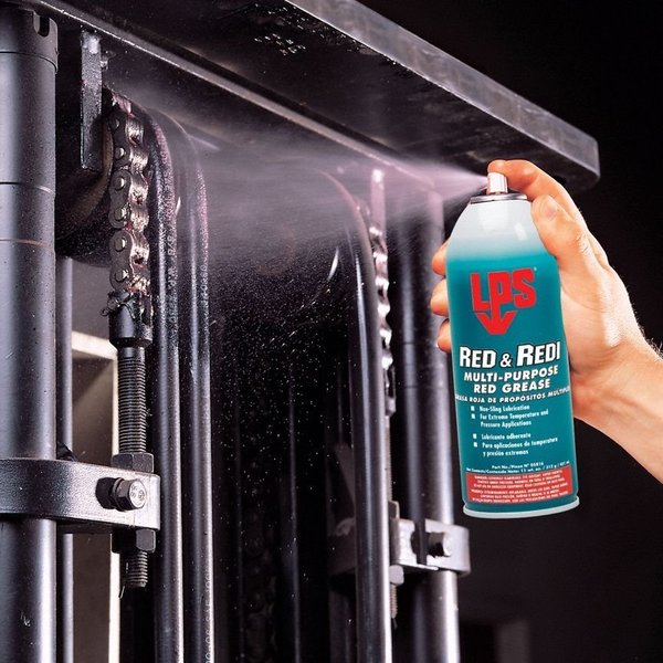 Red & Redi Multipurpose Red Grease, NLGI Grade 2, 16 oz Aerosol Can