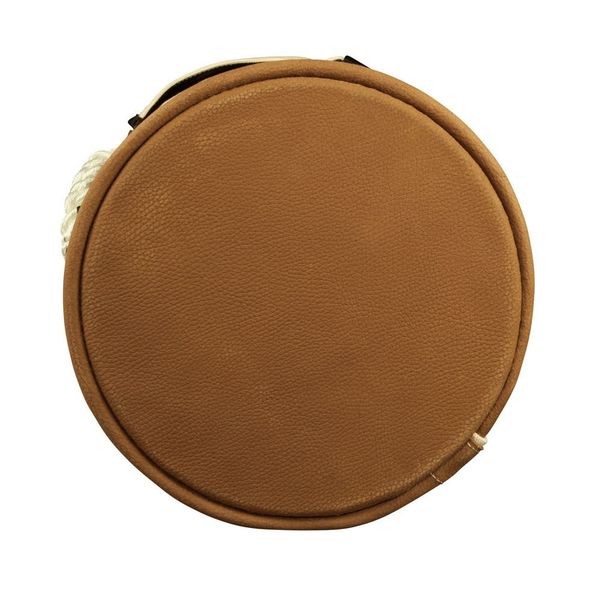 Leather Bottom Bucket with Top, #1 Canvas, 17