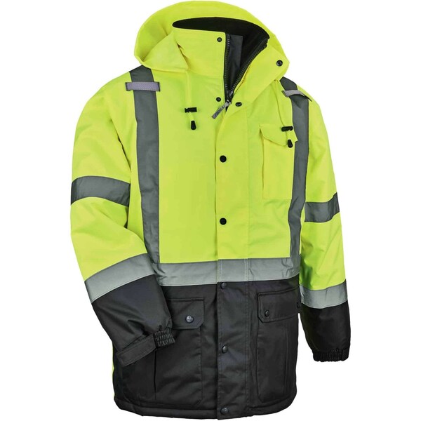 Hi Vis Thermal Parka, Lime, 4XL