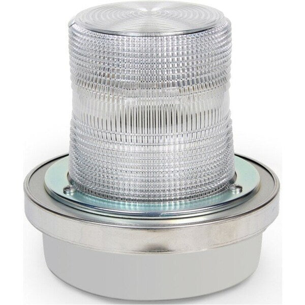 Horn Strobe, White, Cast Aluminum, 24VDC