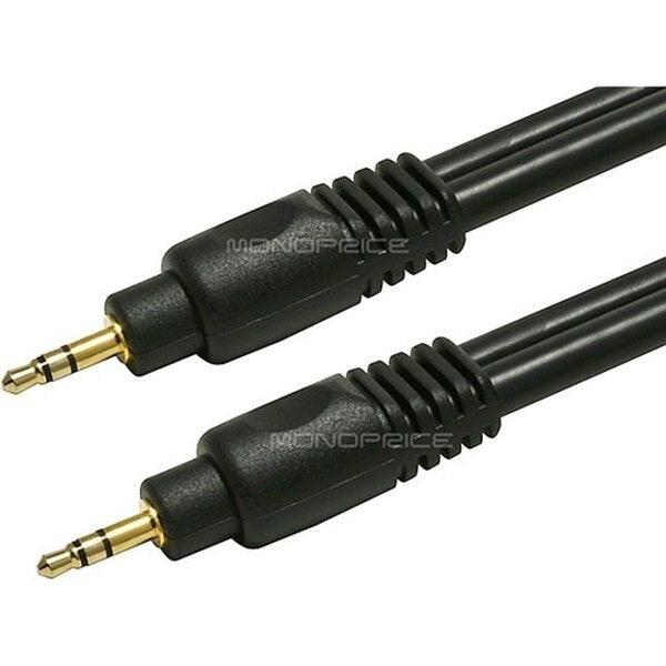 A/V Cable, 3.5mm M/M cable, Black, 35ft