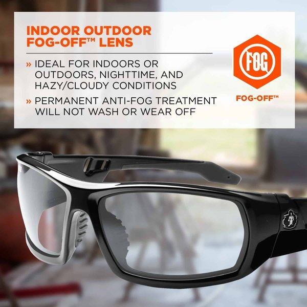 Safety Glasses, Traditional I/O Polycarbonate Lens, Anti-Static, Scratch-Resistant