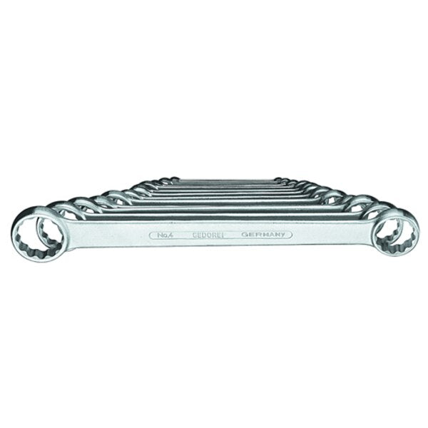 Ring Wrench Set, Flat, 12 pcs., 6-32mm, SAE or Metric: Metric