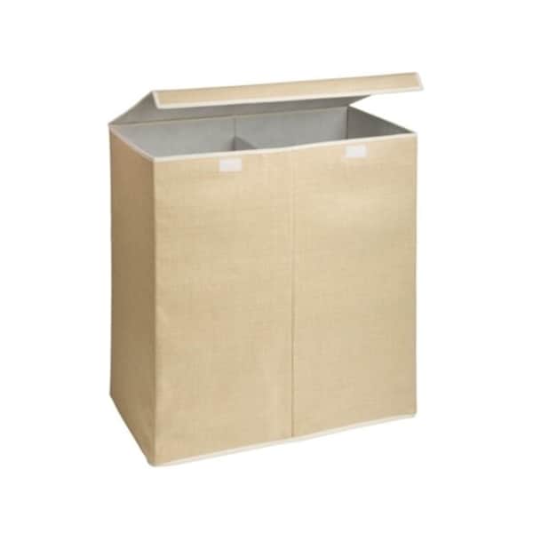 Hamper w/Cover, 2-Compartment