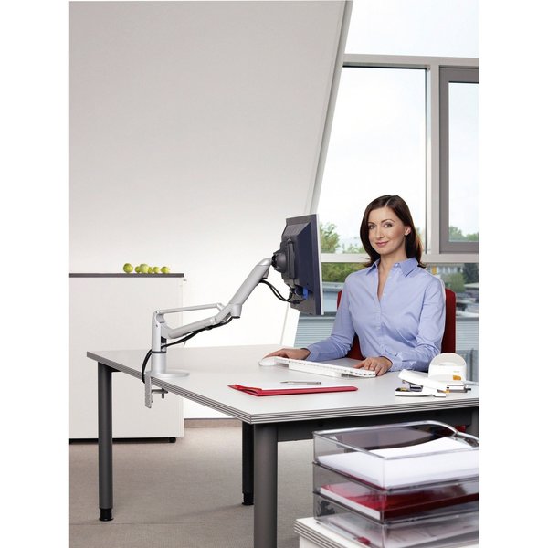 Adjustable Height Monitor Arm, 17 lb. ca