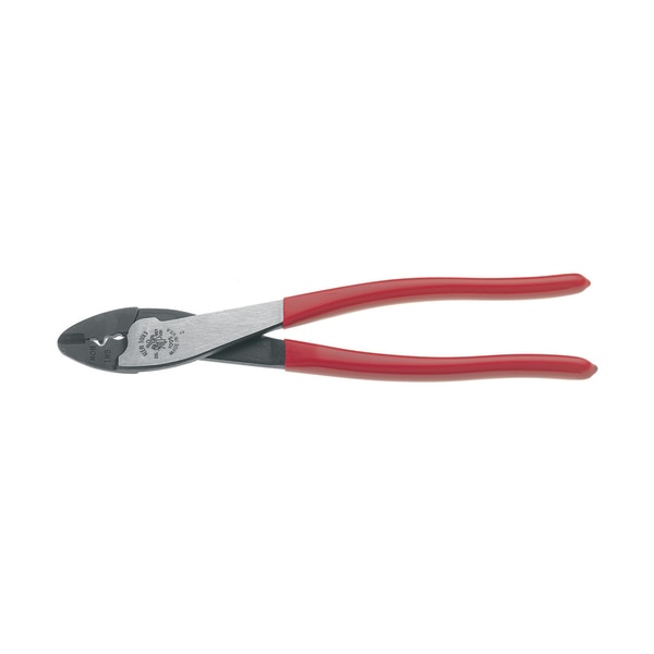 Crimper, Overall Length 9 3/4 in, Capacity 10 to 22 AWG, Red