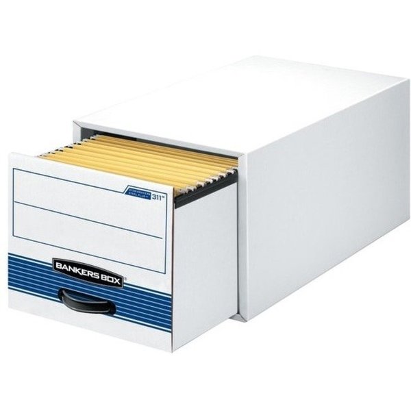 Banker Box, Drawer, Lgl, Wht/Blu, PK6
