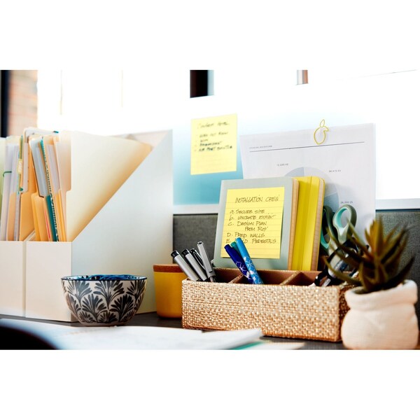 Super Sticky Notes, 4x4 In., Yellow, PK12