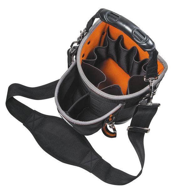 Tool Tote, 1680D Ballistic Weave, 14 Pockets, Black/Orange, 10