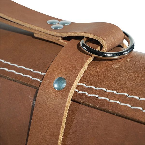 Wide-Mouth Tool Bag, Extra Heavy Duty Leather, 1 Pockets, Brown