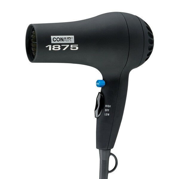 Hairdryer, Hand, Black, 1875 W, Soft Surface