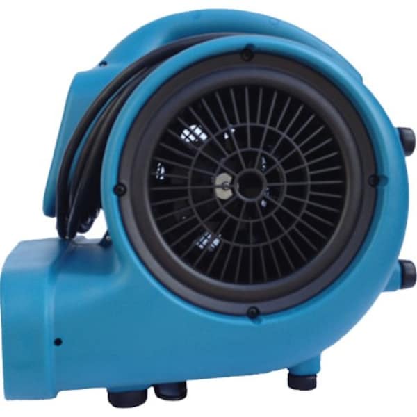 1/4 HP, 1600 CFM, 3 Amps, 4 Positions, 3 Speeds Air Mover with Power Outlets for Daisy Chain