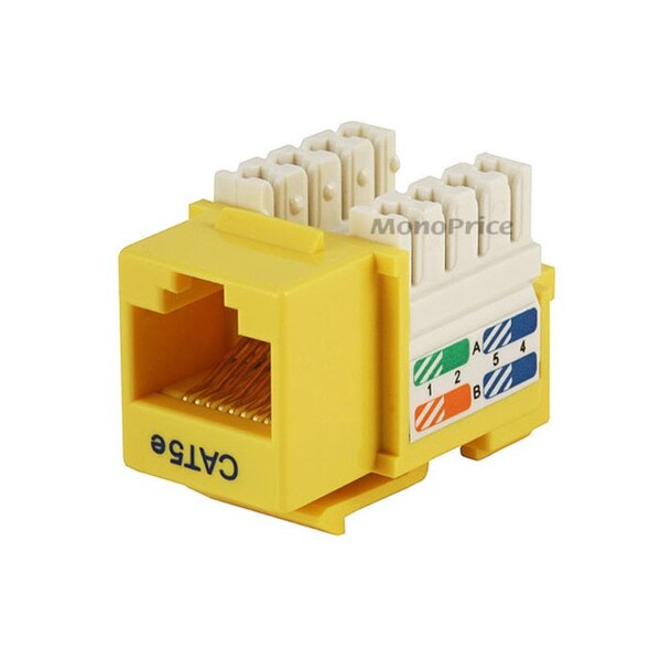 Datacom Jack, Cat5, Punch Down, Yellow