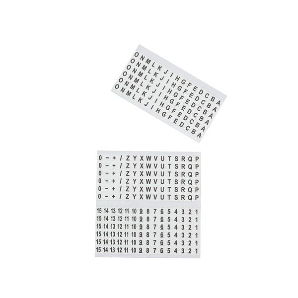 Wire Marker Book-Black Letters, Numbers and Symbols