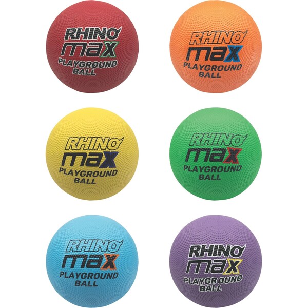 Rhino Skin Max Playgrd Ball, Colors, PK6