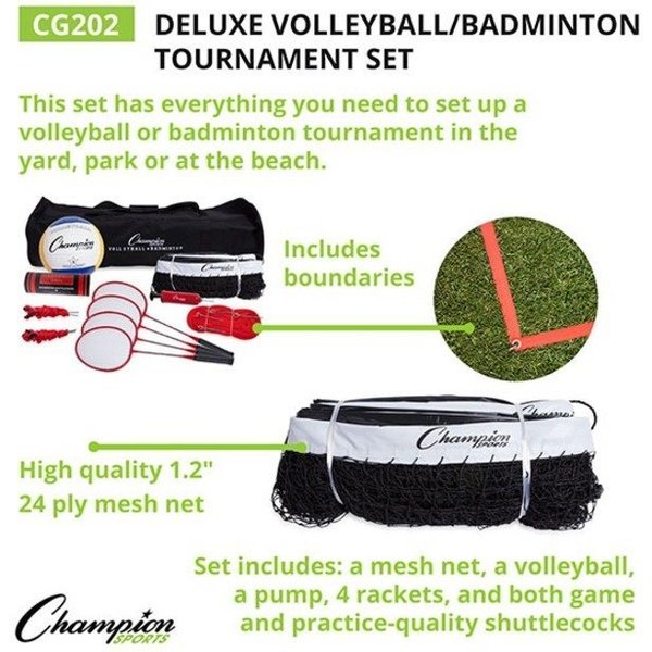 Deluxe Volleyball/Badminton Tourn Set
