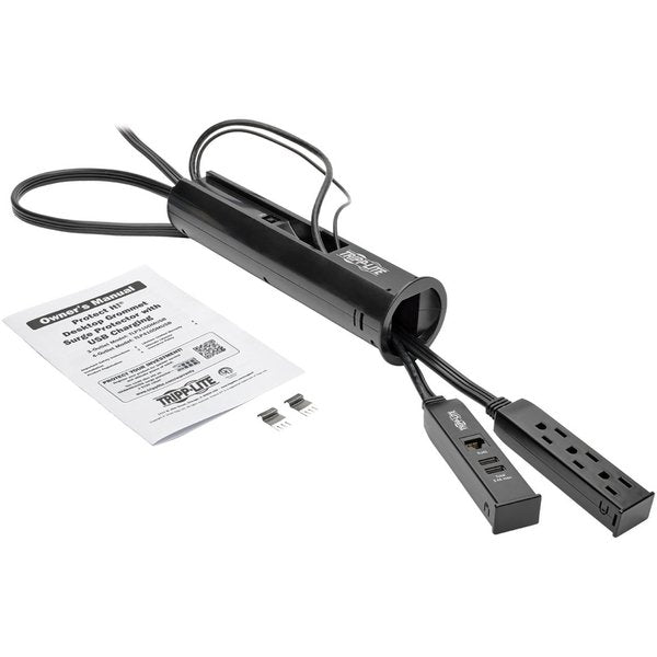 Surge Protector Outlet Strip, 15.0A, Black