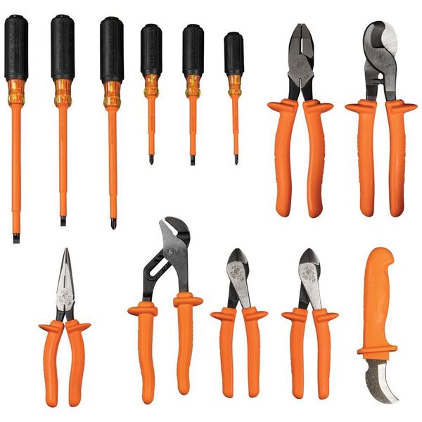 1000V Insulated Utility Tool Kit in Roll Up Pouch, 13 Piece