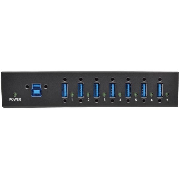 USB Hub, 7-Port, Industrial, 15KV ESD, Metal