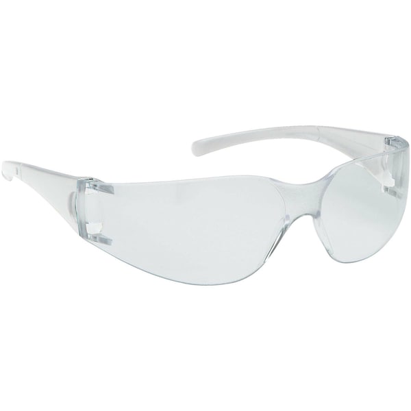 Safety Glasses, Clear Polycarbonate Lens, Scratch-Resistant, 12PK