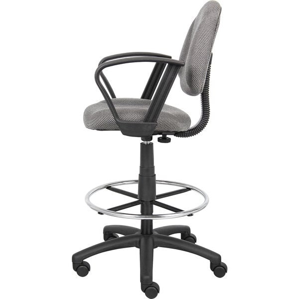 Drafting Stool (B315-Gy) W/Footring And Loop Arms