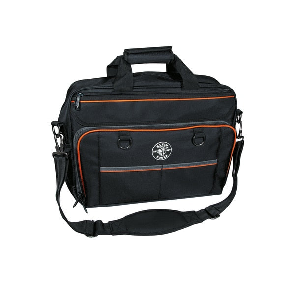 Tool Bag, Polyester, 22 Pockets, Black/Orange, 16