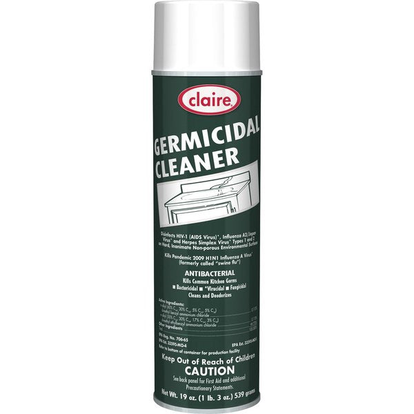 Germicidal Disinfectant Cleaner, 20 oz. Aerosol Can, Unscented
