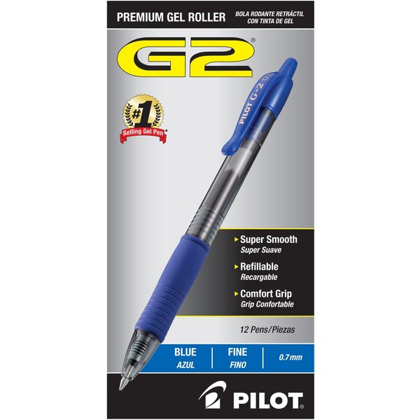 Pen, Gel, G2, Fine, Blue, PK12