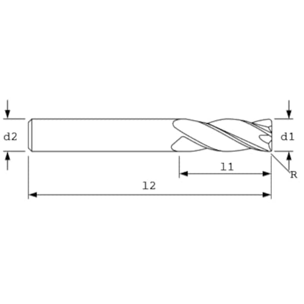 End Mill, STD, RD, 45Hx, 5FL, 5/8
