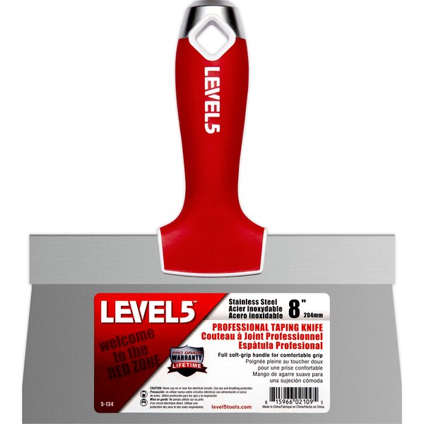 Taping Knife, SS, Soft Grip, 8