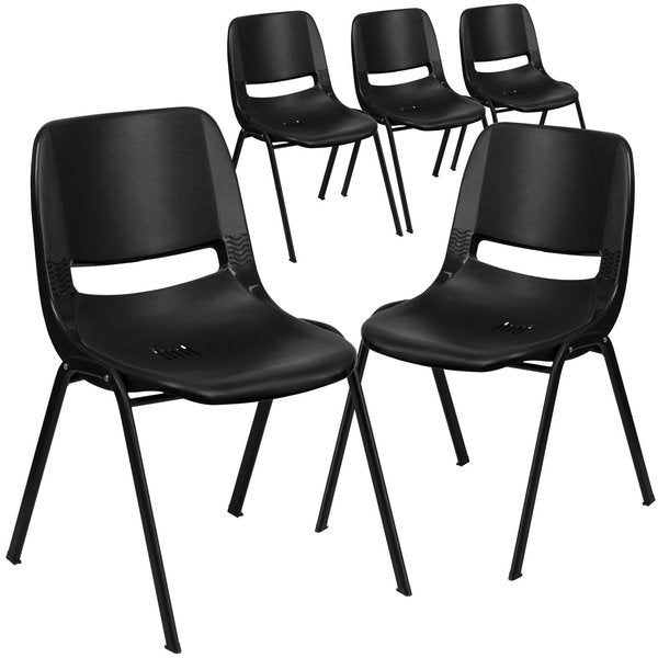 Black Stack Chair-Black Frame