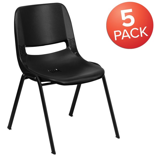 Black Stack Chair-Black Frame