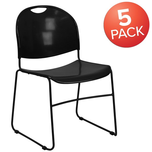 Black Stack Chair-Black Frame