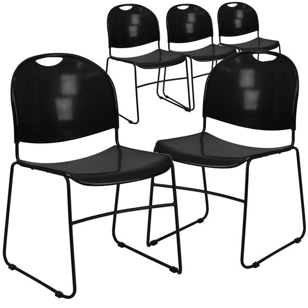 Black Stack Chair-Black Frame