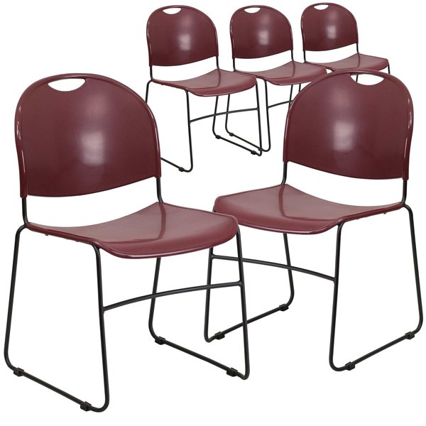 Burg Stack Chair-Black Frame