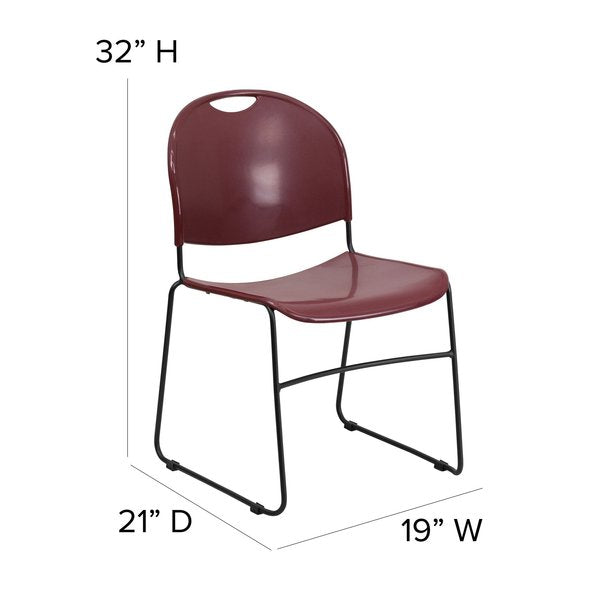 Burg Stack Chair-Black Frame